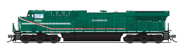 GE AC6000CW - Sound & DCC - Paragon4(TM) -- General Electric Demonstrator GECX #6000 (green, red, white)-1