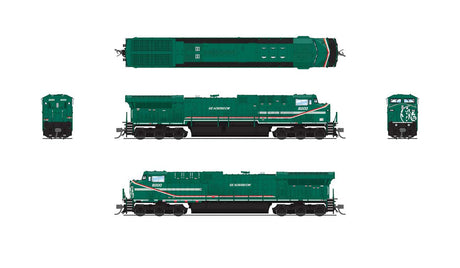 GE AC6000CW - Sound & DCC - Paragon4(TM) -- General Electric Demonstrator GECX #6000 (green, red, white)-2