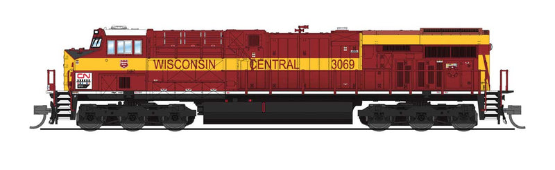 GE ES44AC - Sound & DCC - Paragon4(TM) -- Canadian National #3069 (Wisconsin Central Heritage, maroon, gold)-1