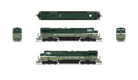 GE ES44AC - Sound & DCC - Paragon4(TM) -- Northern Pacific #6327 (Fantasy Scheme, Loewy 2-Tone Green)-2