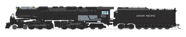 4-6-6-4 Challenger Late Version - Standard DC - Stealth -- Union Pacific #3711 (Oil Tender, Smoke Deflectors, black, graphite)-1