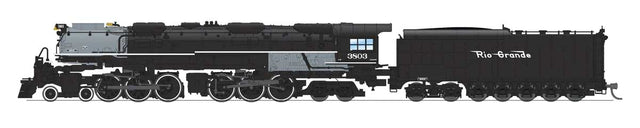4-6-6-4 Challenger Late Version - Standard DC - Stealth -- Denver & Rio Grande Western #3805 (Coal Tender, black, graphite)-1
