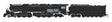 4-6-6-4 Challenger Late Version - Standard DC - Stealth -- Painted, Unlettered (Oil Tender, Smoke Deflectors, black, graphite)-1