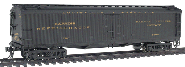 Paragon(TM) Series General American (GACX) 53'6" Wood Express Reefer -- Louisville & Nashville #3700 (Pullman Green)