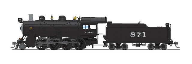 2-8-0 Consolidation - Standard DC - Stealth -- Santa Fe #871 (black, graphite)-1