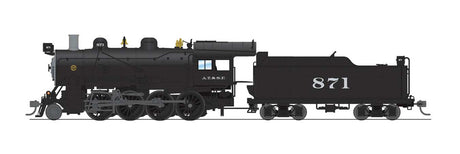 2-8-0 Consolidation - Standard DC - Stealth -- Santa Fe #873 (black, graphite)-1
