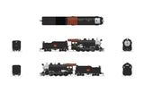 2-8-0 Consolidation - Standard DC - Stealth -- Chicago, Burlington & Quincy #634 (black, silver, Tuscan)-2