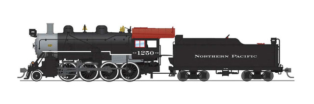 2-8-0 Consolidation - Standard DC - Stealth -- Northern Pacific #1252 (black, graphite, Tuscan)-1