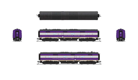 EMD E7B - Sound & DCC - Paragon4(TM) -- Atlantic Coast Line #763B (purple, silver, yellow)-2