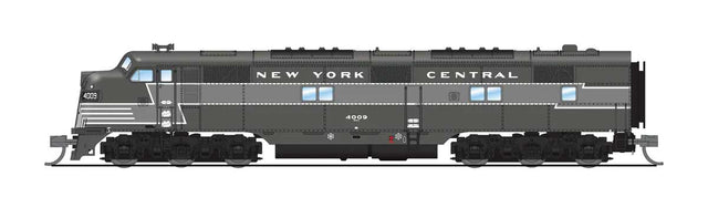 EMD E7A/Unpowered B Set w/Sound & DCC - Paragon4(TM) -- New York Central #4009, 4104 (Lightning Stripe 2-Tone Gray)-1
