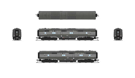 EMD E7A/Unpowered B Set w/Sound & DCC - Paragon4(TM) -- New York Central #4009, 4104 (Lightning Stripe 2-Tone Gray)-4