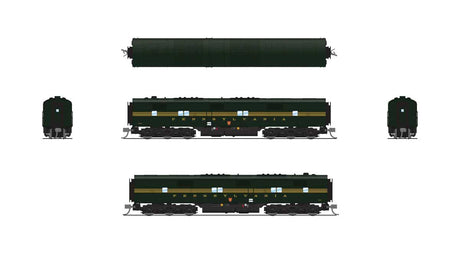 EMD E7A/Unpowered B Set w/Sound & DCC - Paragon4(TM) -- Pennsylvania Railroad #5844A, 5844B (5-Stripe, Brunswick Green, yellow)-4