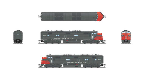EMD E7A/Unpowered B Set w/Sound & DCC - Paragon4(TM) -- Southern Pacific #6001, 5906 (gray, red)-3