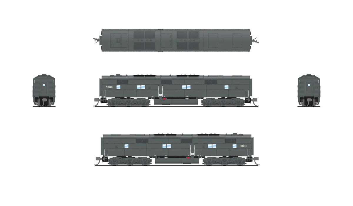 EMD E7A/Unpowered B Set w/Sound & DCC - Paragon4(TM) -- Southern Pacific #6001, 5906 (gray, red)-4