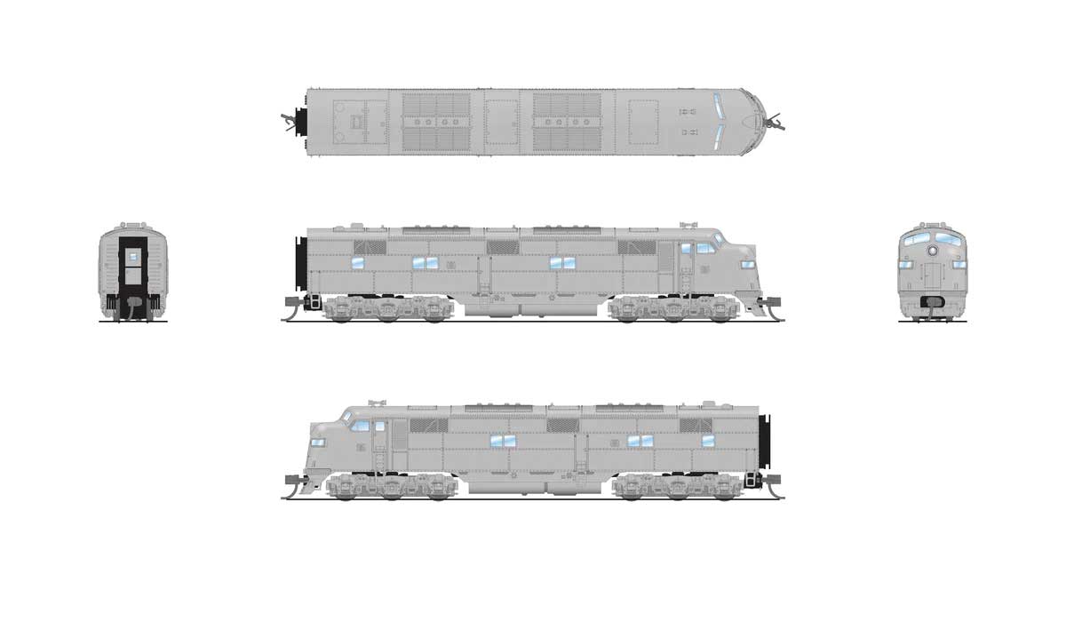 EMD E7A - Sound & DCC - Paragon4(TM) -- Undecorated-2