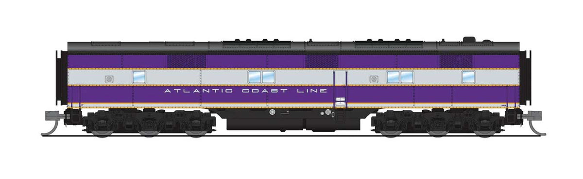 EMD E7B - Standard DC - Stealth Series -- Atlantic Coast Line #763B (purple, silver, yellow)
