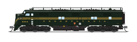 EMD E7A - Standard DC - Stealth Series -- Pennsylvania Railroad #5845A (5-Stripe, Brunswick Green, yellow)