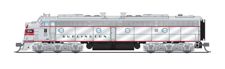 EMD E8A - Sound and DCC - Paragon4(TM) -- Chicago, Burlington & Quincy #9938A (silver, red)