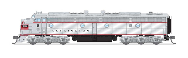 EMD E8A - Sound and DCC - Paragon4(TM) -- Chicago, Burlington & Quincy #9938A (silver, red)