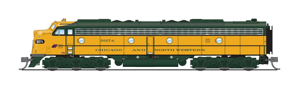 EMD E8A - Sound and DCC - Paragon4(TM) -- Chicago & North Western #5027A (yellow, green)