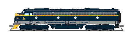 EMD E8A - Sound and DCC - Paragon4(TM) -- Chesapeake & Ohio #4015 (blue, gray, yellow)