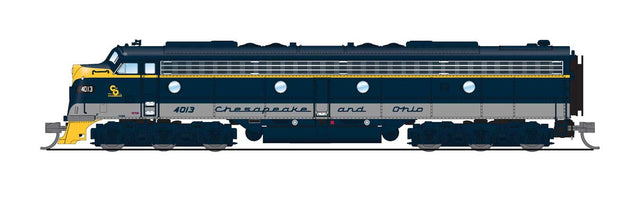 EMD E8A - Sound and DCC - Paragon4(TM) -- Chesapeake & Ohio #4015 (blue, gray, yellow)