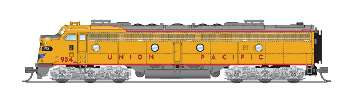 EMD E9A - Standard DC - Stealth Series -- Union Pacific #961 (Armour Yellow, gray, red)