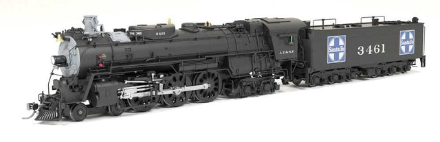 Class 3460 4-6-4 Hudson - Sound and DCC - Paragon4(TM) -- Santa Fe #3461 (1940-1942, black, silver, Large Tender Logos)
