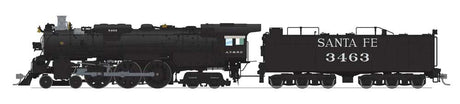 Class 3460 4-6-4 Hudson - Sound and DCC - Paragon4(TM) -- Santa Fe #3463 (2025 Appearance, black, silver)