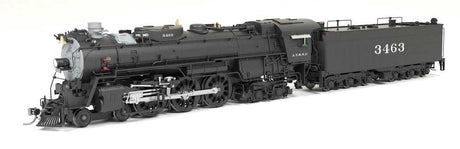Class 3460 4-6-4 Hudson - Standard DC - Stealth -- Santa Fe #3463 (As-Delivered, black, silver)