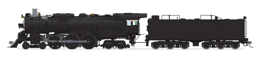 Class 3460 4-6-4 Hudson - Standard DC - Stealth -- Painted, Unlettered (black, silver)