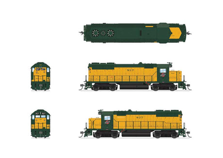 EMD GP35 Low Nose - Sound and DCC - Paragon4(TM) -- Chicago & North Western #833 (yellow, green)-2