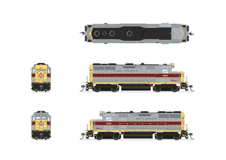 EMD GP35 Low Nose - Sound and DCC - Paragon4(TM) -- Erie-Lackawanna #2559 (gray, maroon, yellow, As-Delivered Lettering)-2