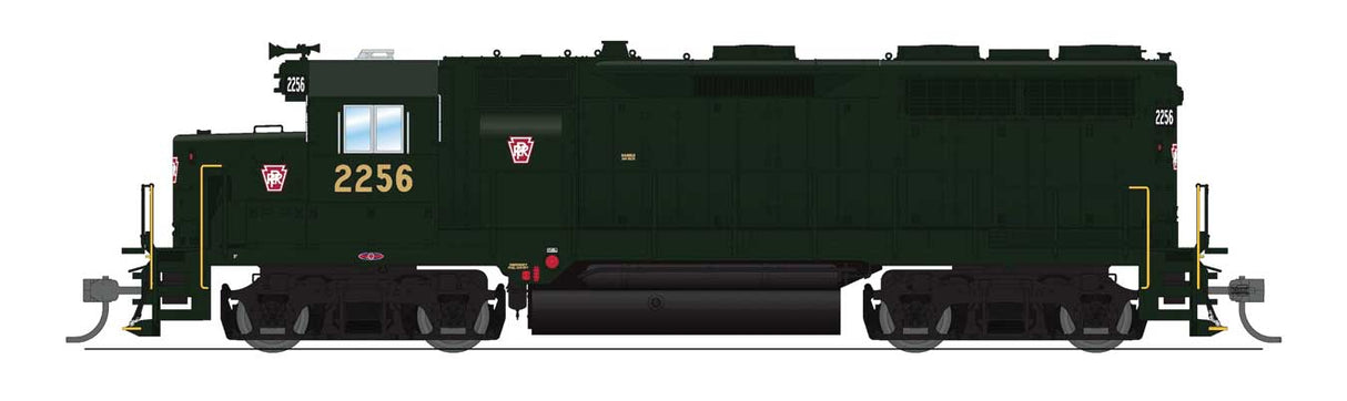 EMD GP35 Low Nose - Sound and DCC - Paragon4(TM) -- Pennsylvania Railroad #2263 (Brunswick Green, small Keystone)-1