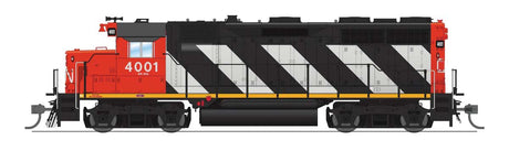 EMD GP35 Low Nose - Standard DC - Stealth -- Canadian National #4001 (Sargent Stripe, black, white, red)-1