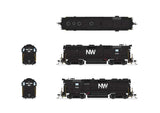 EMD GP35 High Nose - Standard DC - Stealth -- Norfolk & Western #214 (black, white NW)-2