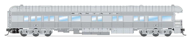 Heavyweight Business Car Observation - Ready to Run -- Santa Fe #37 (silver, shadowlined)-1