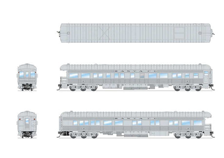 Heavyweight Business Car Observation - Ready to Run -- Santa Fe #37 (silver, shadowlined)-2