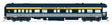 Heavyweight Business Car Observation - Ready to Run -- Chesapeake & Ohio #25 (blue, gray, yellow)-1