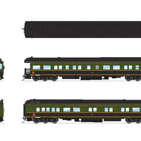 Heavyweight Business Car Observation - Ready to Run -- Canadian National #85 (1950s Scheme, green, black, yellow)