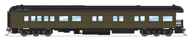 Heavyweight Business Car Observation - Ready to Run -- Painted, Unlettered (Clerestory Roof; Pullman Green, black)-1