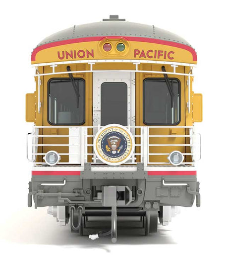 Business Car Observation - Ready to Run -- Union Pacific #119 "Kenefick" (Armour Yellow, gray; H.W.Bush Funeral Train-2