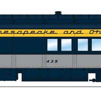 Heavyweight 5-Car Combine, 3 P70 Coach, Business Car Set - Ready to Run -- Chesapeake & Ohio (blue, gray, yellow)