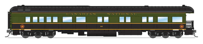 Heavyweight 5-Car Combine, 3 P70 Coach, Business Car Set - Ready to Run -- Canadian National (1950s Scheme; green, black, yellow)-1