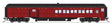 Heavyweight Coach-Baggage-Combine - Ready to Run -- Norfolk & Western #1506 (maroon, black)-1