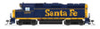 EMD GP30 - Sound and DCC - Paragon4(TM) -- Santa Fe #1263 (Bookend, blue, yellow, Large Lettering)-1