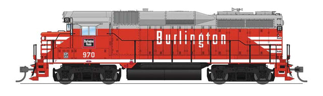 EMD GP30 - Sound and DCC - Paragon4(TM) -- Chicago, Burlington & Quincy #974 (Chinese Red, gray, white)-1