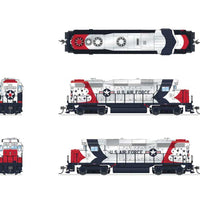 EMD GP30 - Sound and DCC - Paragon4(TM) -- US Air Force #2250 (Fantasy Scheme, white, red, blue)