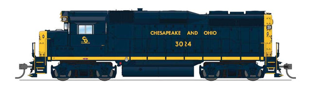 EMD GP30 Low Nose - Standard DC - Stealth -- Chesapeake & Ohio #3034 (As-Delivered, blue, yellow)