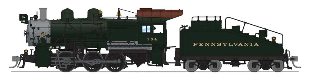 PRR Class B6sb 0-6-0 Switcher Post-War - Standard DC - Stealth -- Pennsylvania Railroad #134 (Brunswick Green, graphite, Tuscan)-1